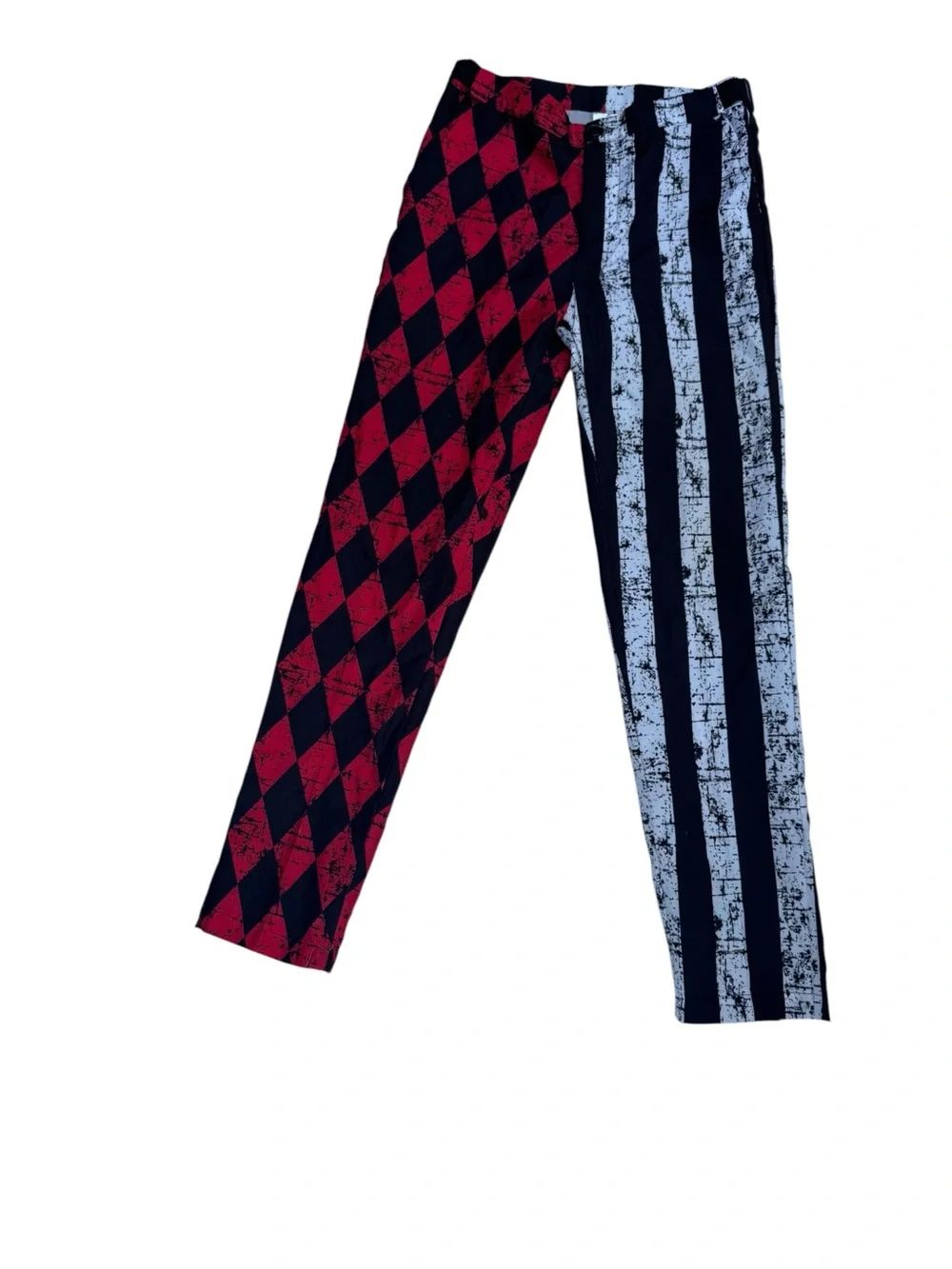 Kids Two-Piece Red & Black Crazy Clown  Patterned Suit Set with Matching Tie